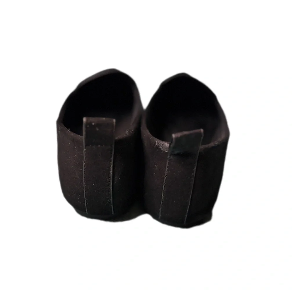 Lulus Emily Black Faux Suede Pointed Loafers Sz 7 1/2 - Picture 3 of 4